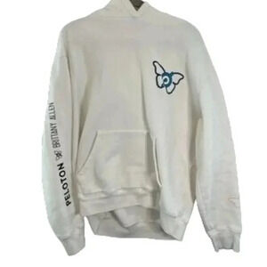 Peloton x Brittany Allen White Butterfly Oversized Hoodie Size Large